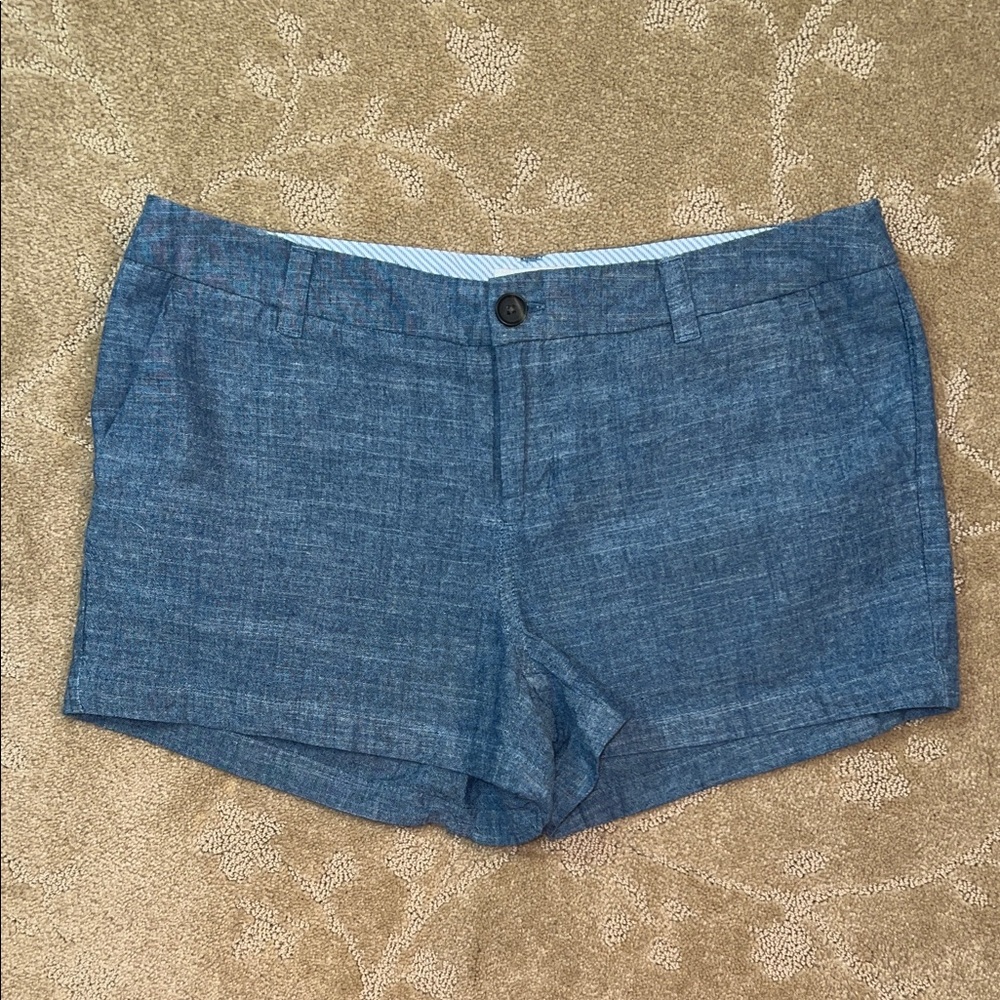 Merona Blue Chambray Shorts, Sz 6